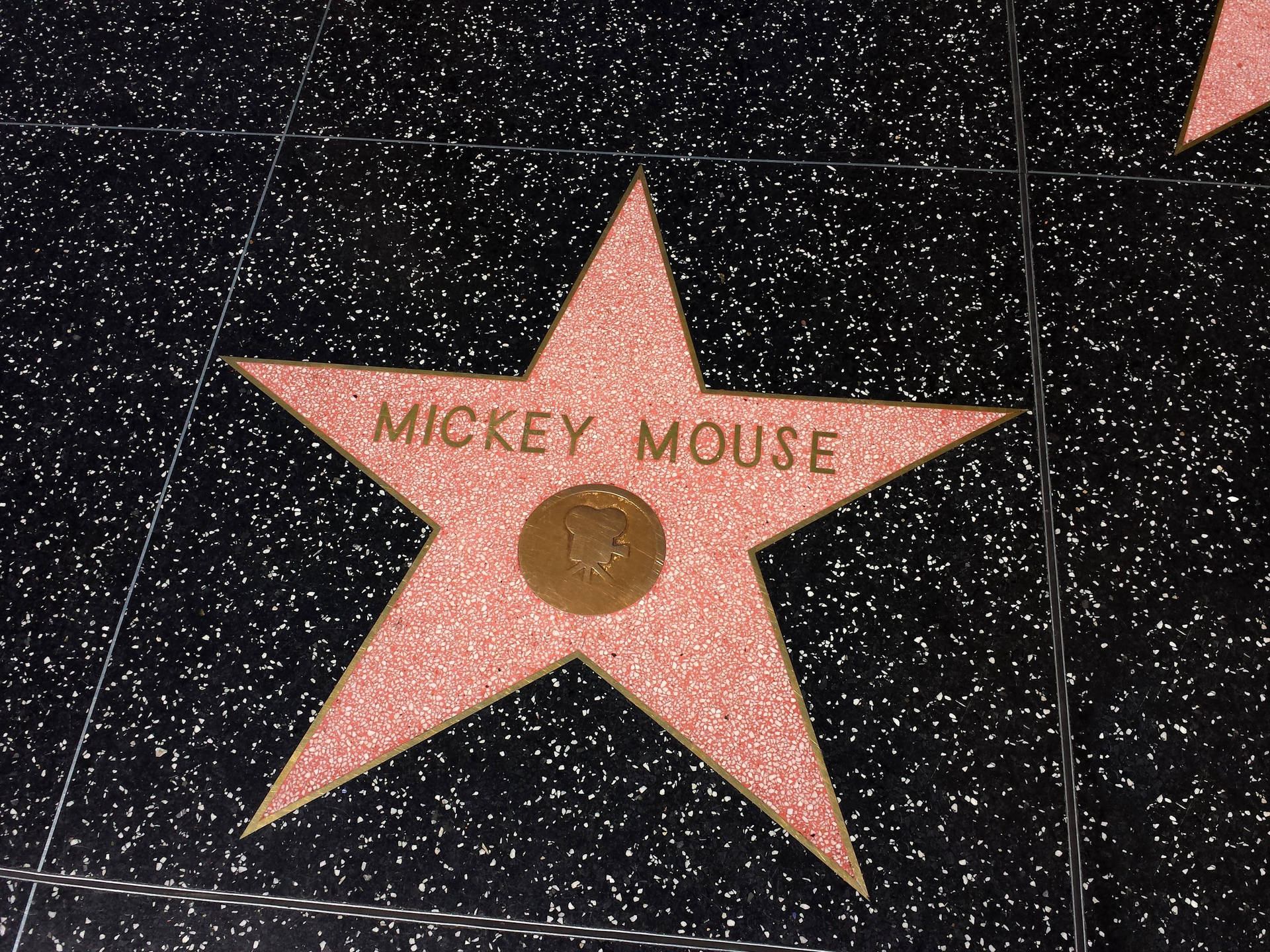 Passeioda Fama De Hollywood Do Mickey Mouse. Papel de Parede