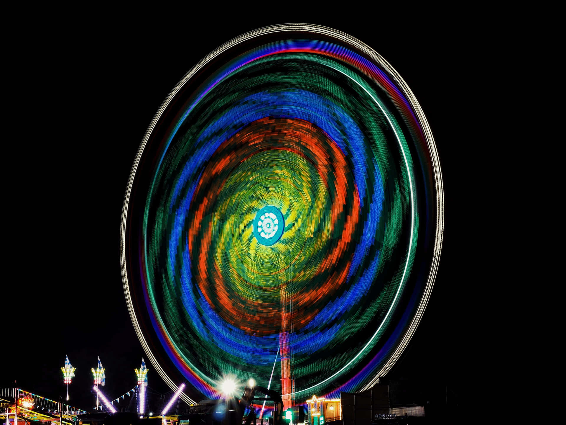 a colorful ferris wheel