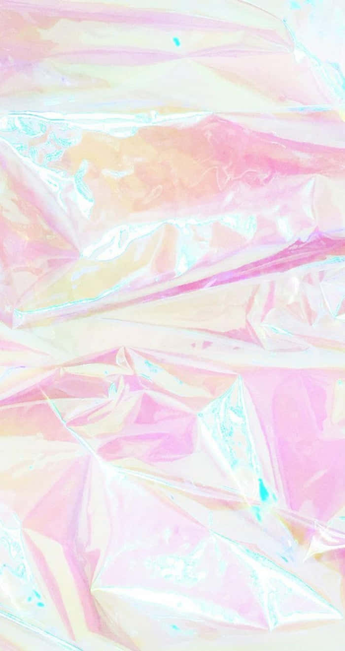 a pink and blue holographic paper background