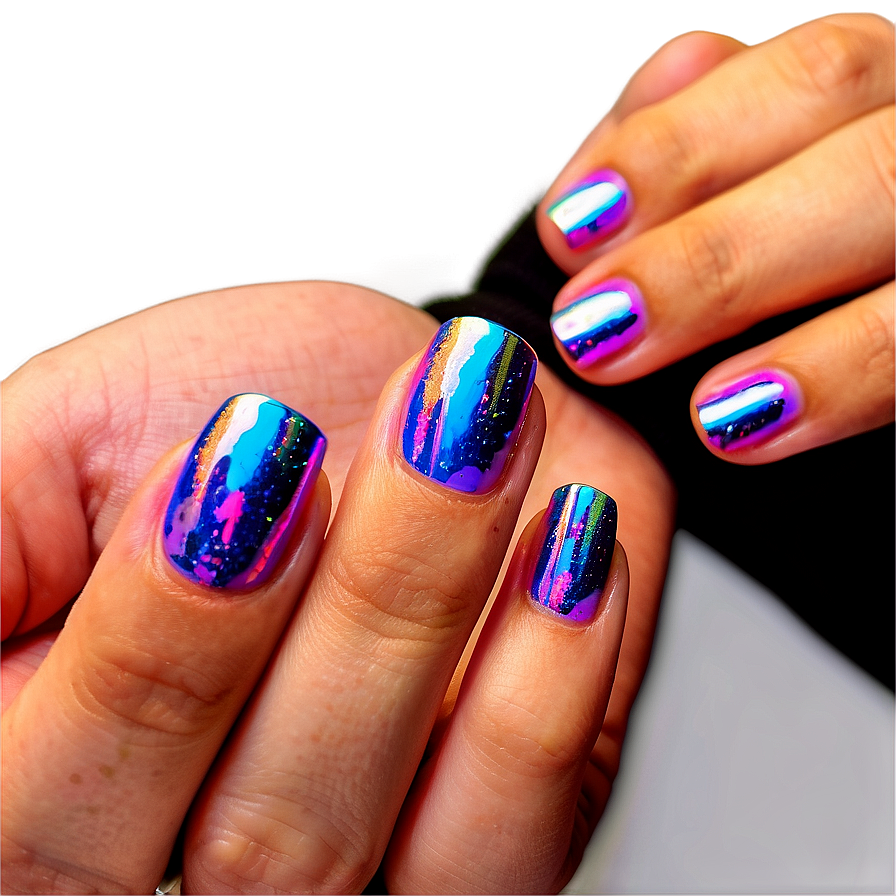 Holographic Acrylic Nails Inspiration Png 06202024 PNG