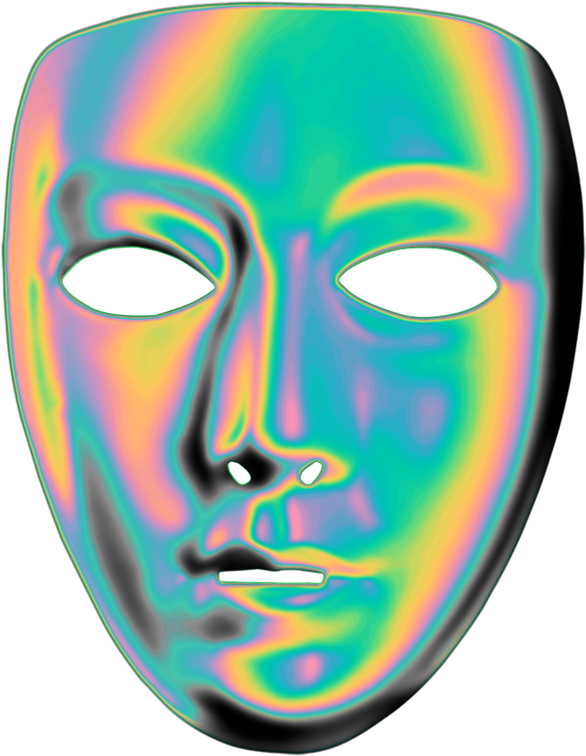 Holographic Mask Art PNG