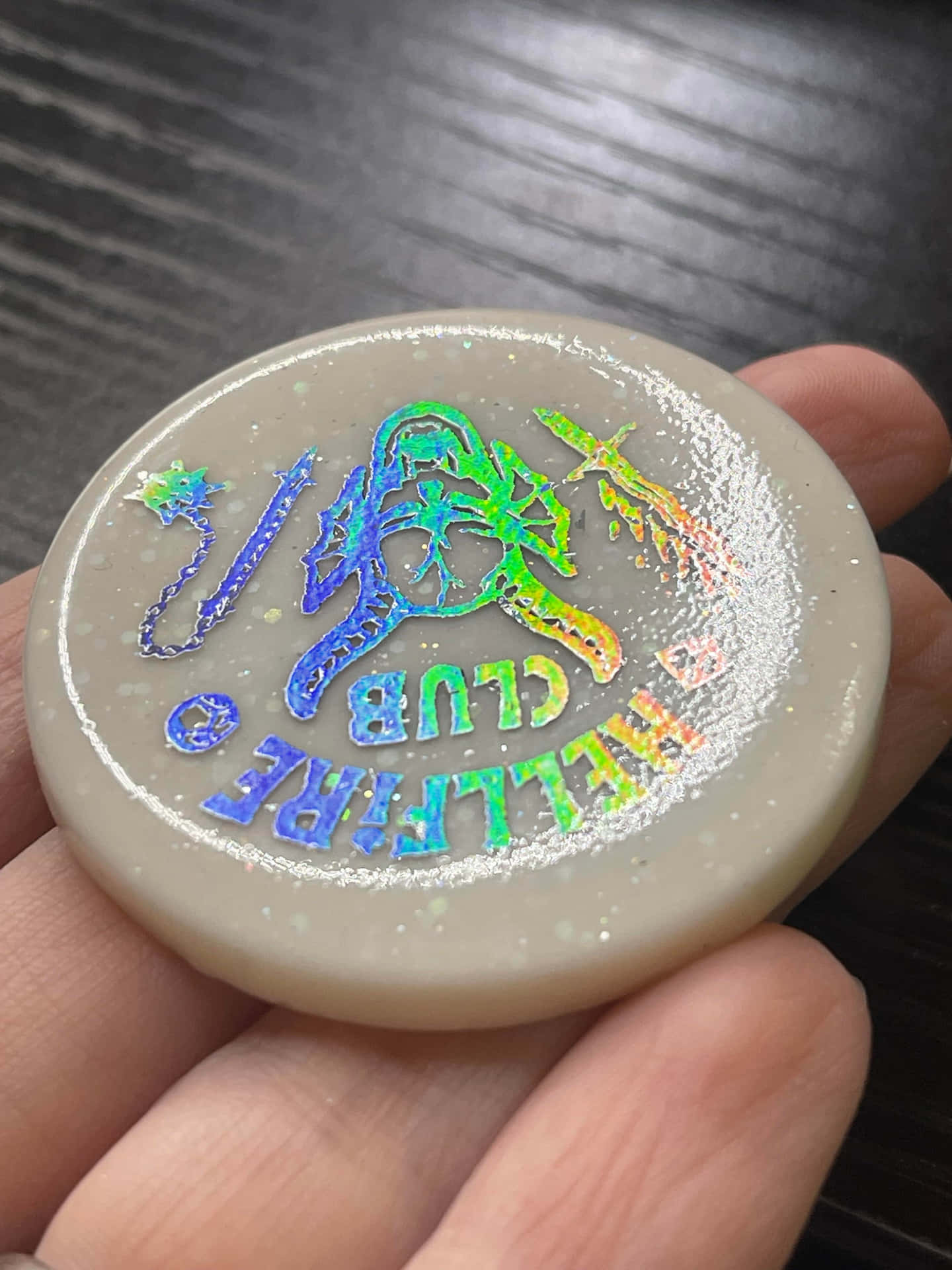 Holographic Resin Coin Craft Wallpaper