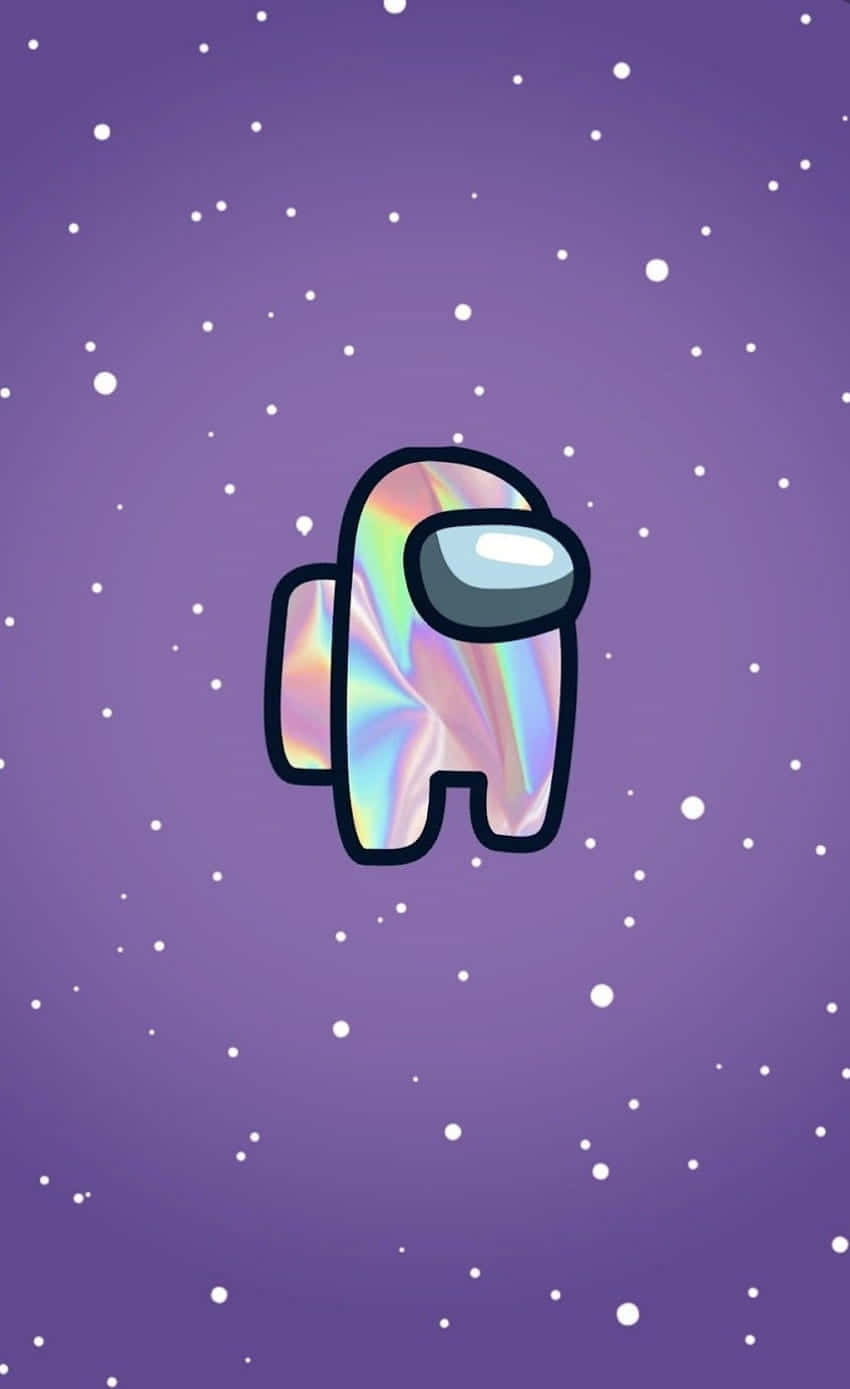 Download Holographic Space Crewmate Among Us Wallpaper | Wallpapers.com