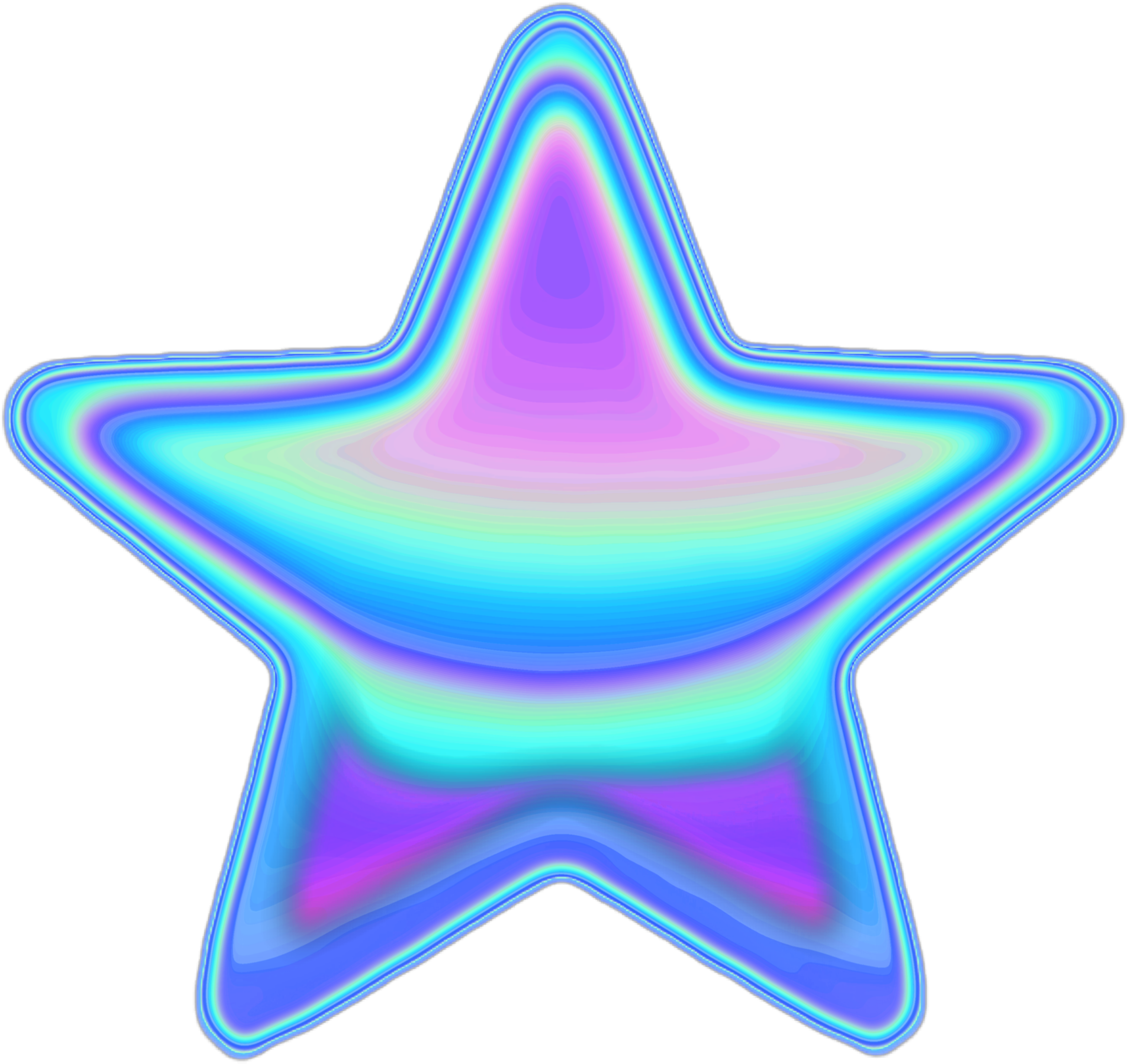 Holographic Star Illusion PNG