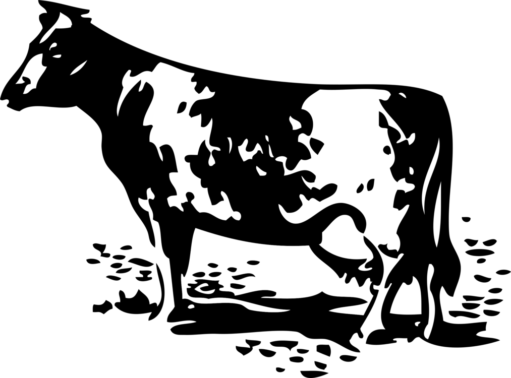 Holstein Friesian Dairy Cow Silhouette PNG
