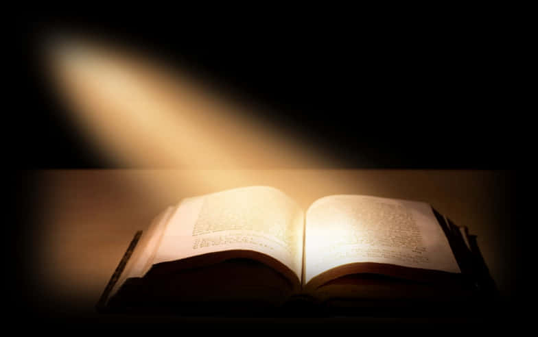 Holy Bible Illuminatedby Light Beam PNG