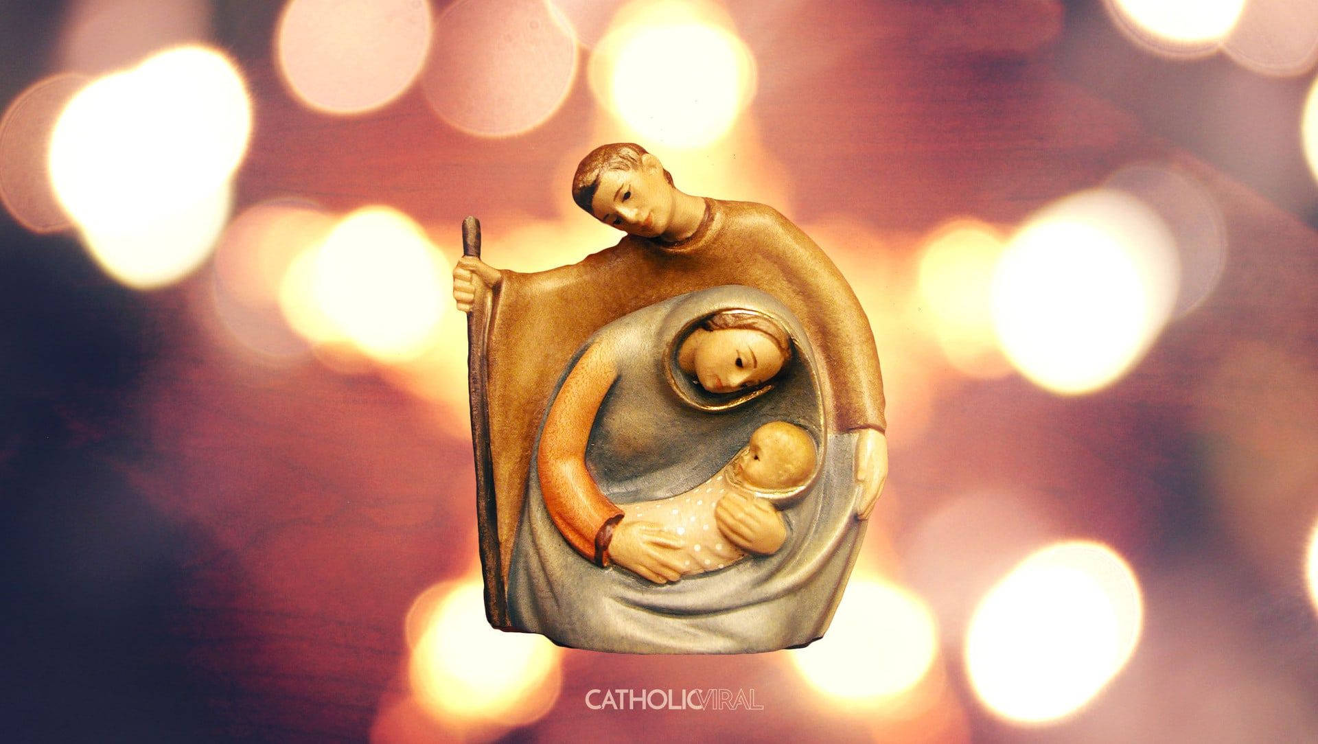 Holy Family Cute Figurine Wallpaper