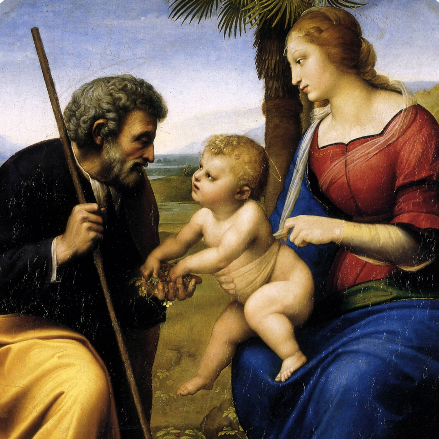 Holy Family Oil Painting Wallpaper