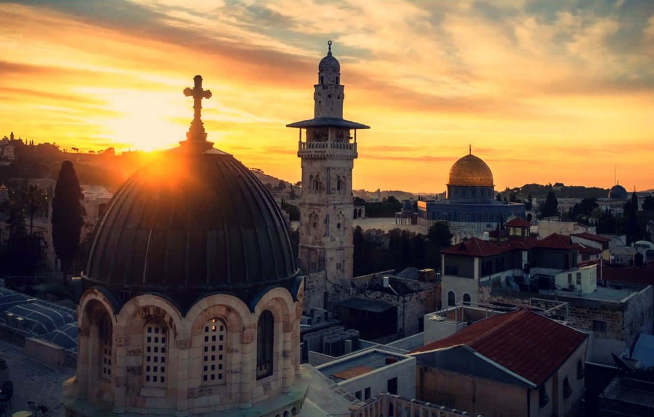 Captivating View of the Holy Land Wallpaper