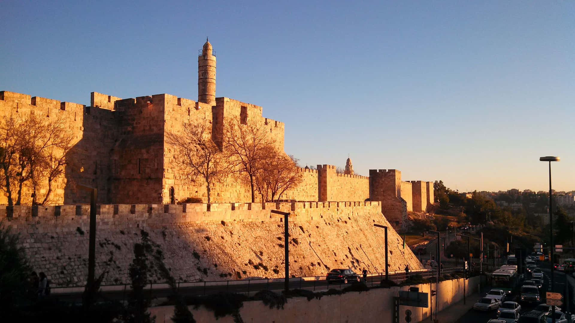 Caption: A breathtaking view of the Holy Land from above Wallpaper