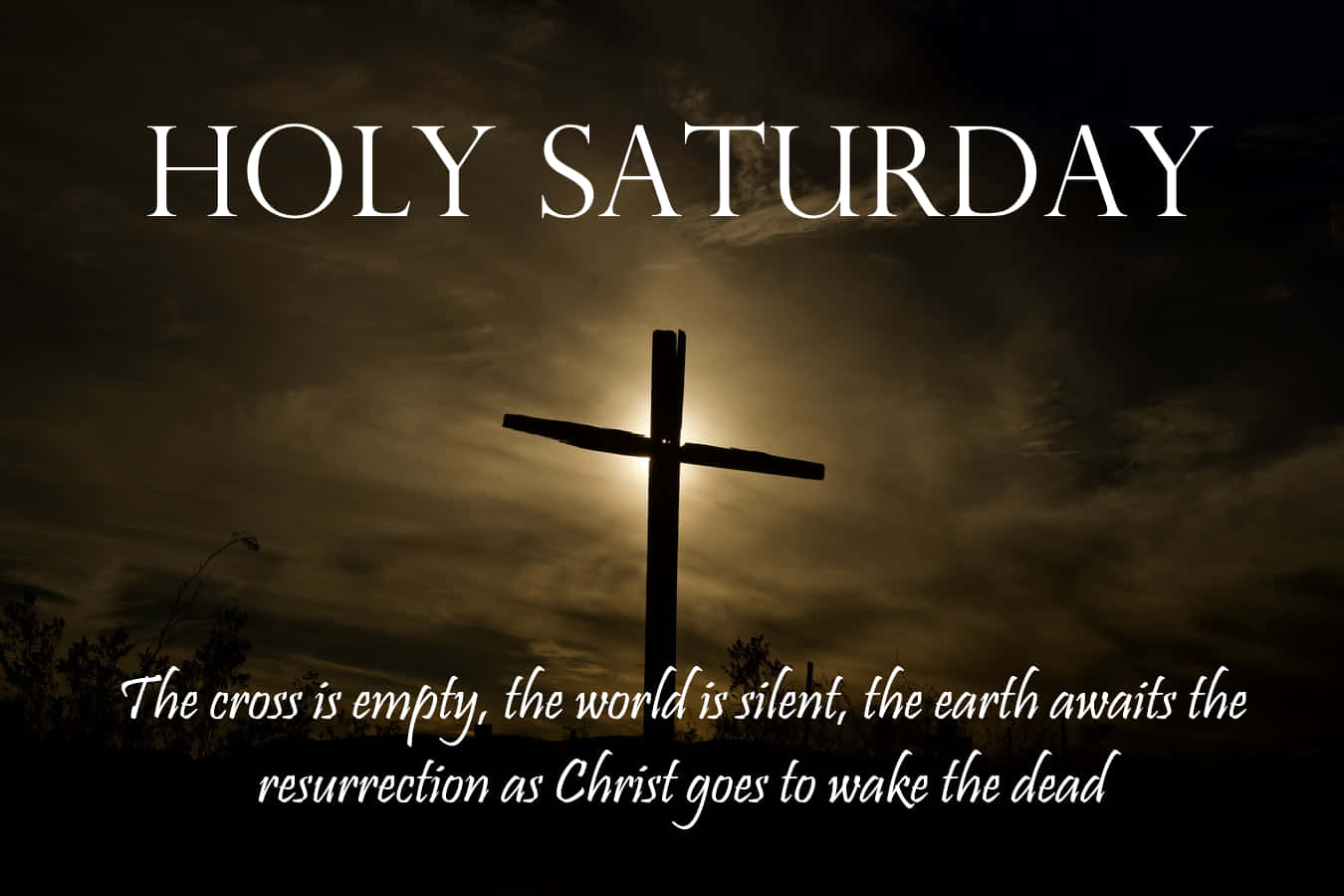 Jesus Rises From The Tomb On Holy Saturday Wallpaper