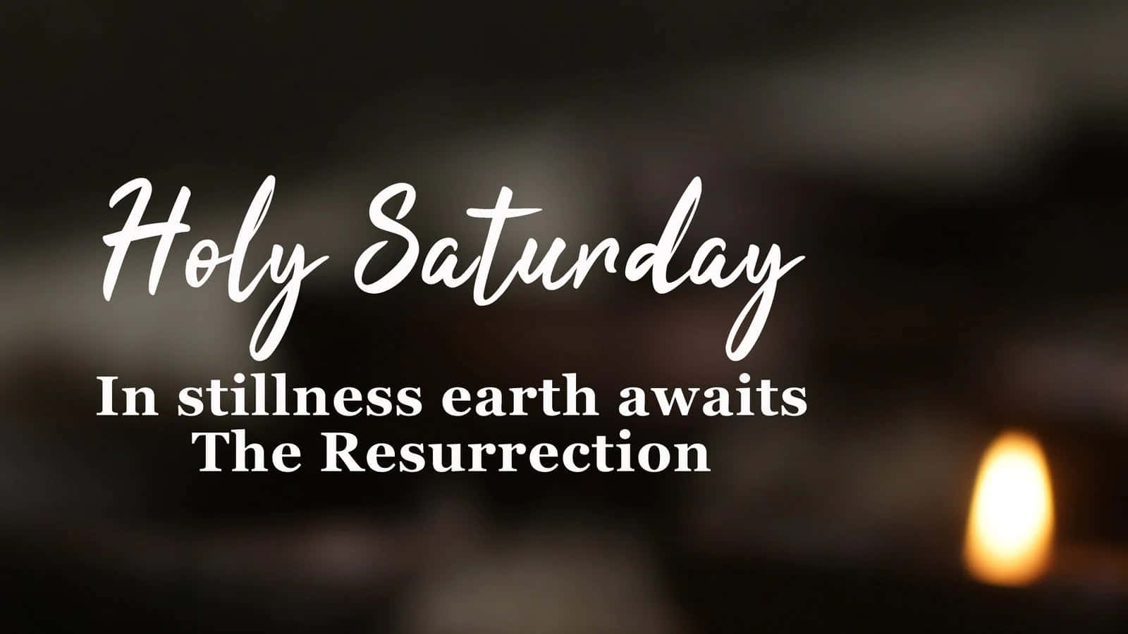 Solemn Commemoration Of Holy Saturday Wallpaper
