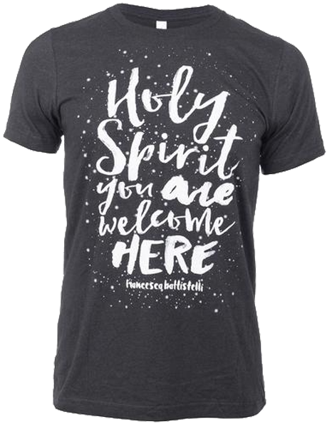 Holy Spirit Welcome Here Tshirt Design PNG