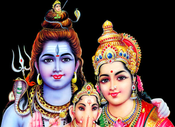 Download Holy_ Triad_of_ Hindu_ Deities | Wallpapers.com