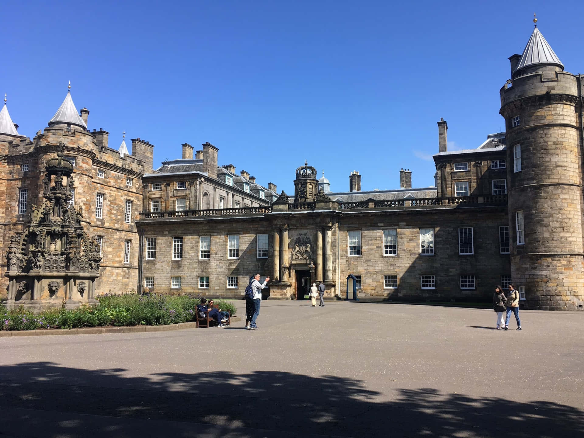 Download Holyrood Palace Sunny Day Wallpaper | Wallpapers.com