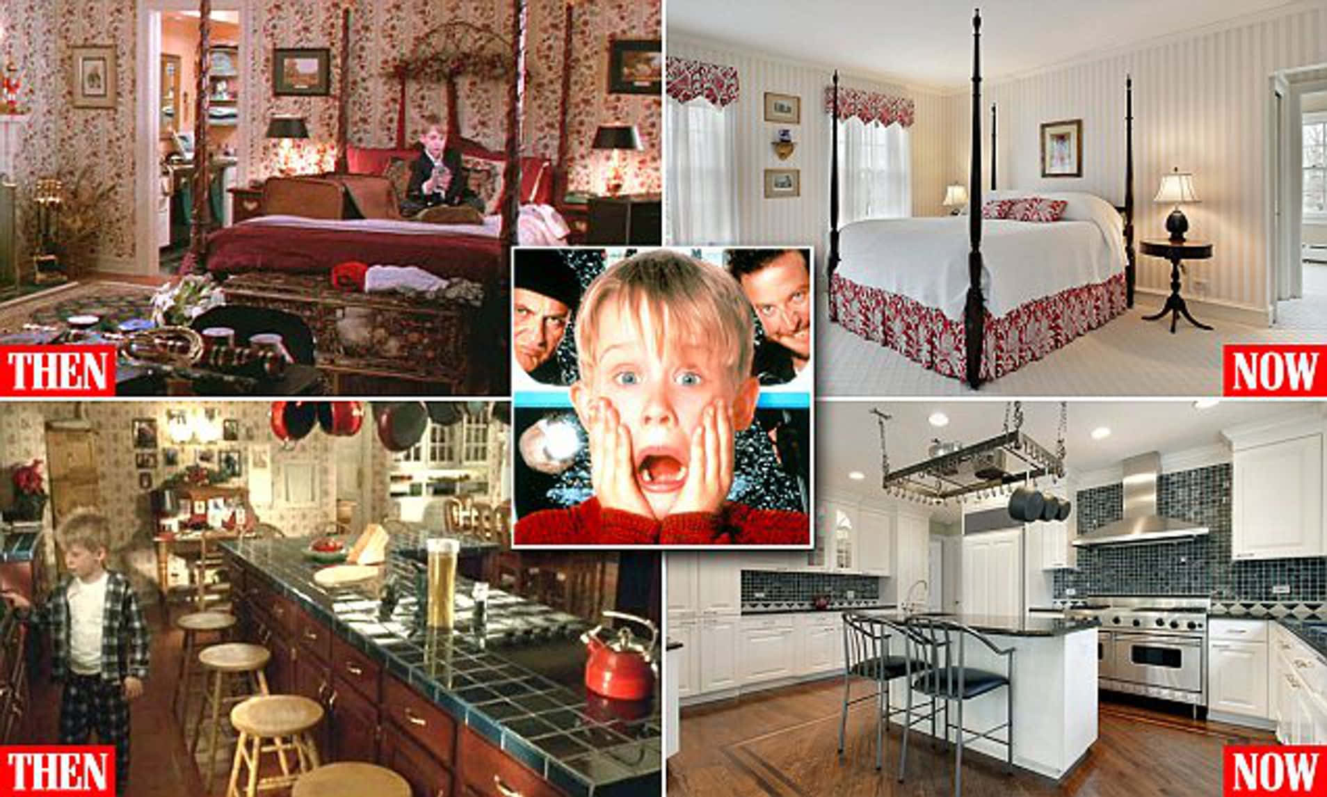Tilføj nogle festlige flotte detaljer til dit næste Zoom-opkald med dette Home Alone-inspirerede baggrund.