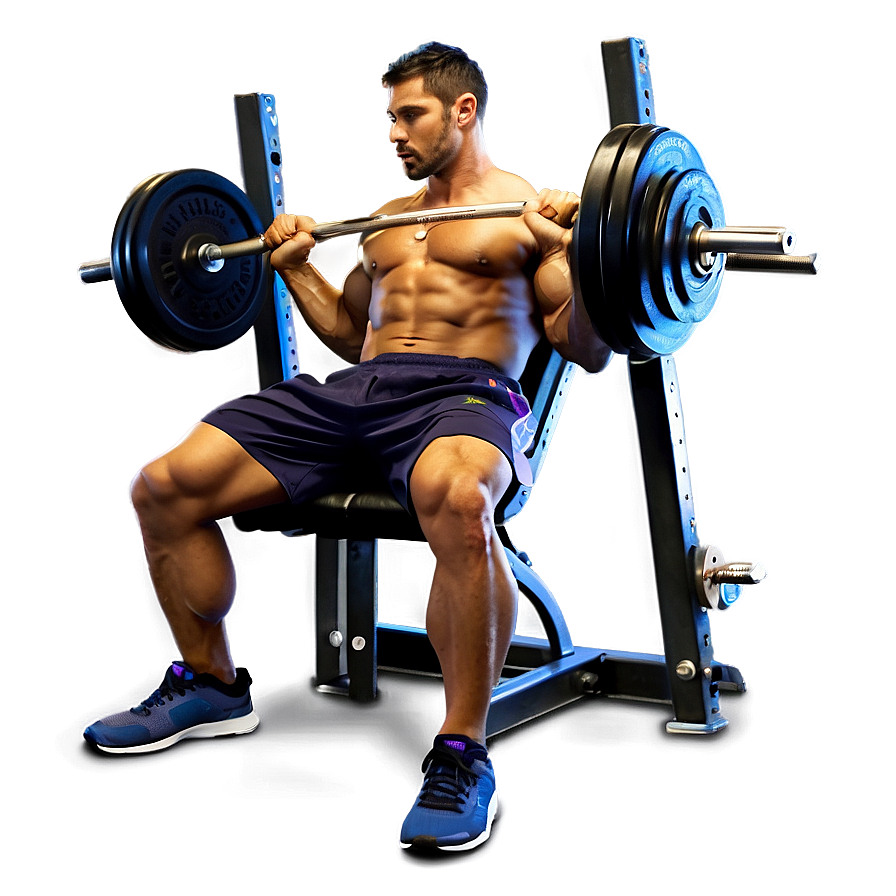 Home Bench Press Setup Png 06132024 PNG