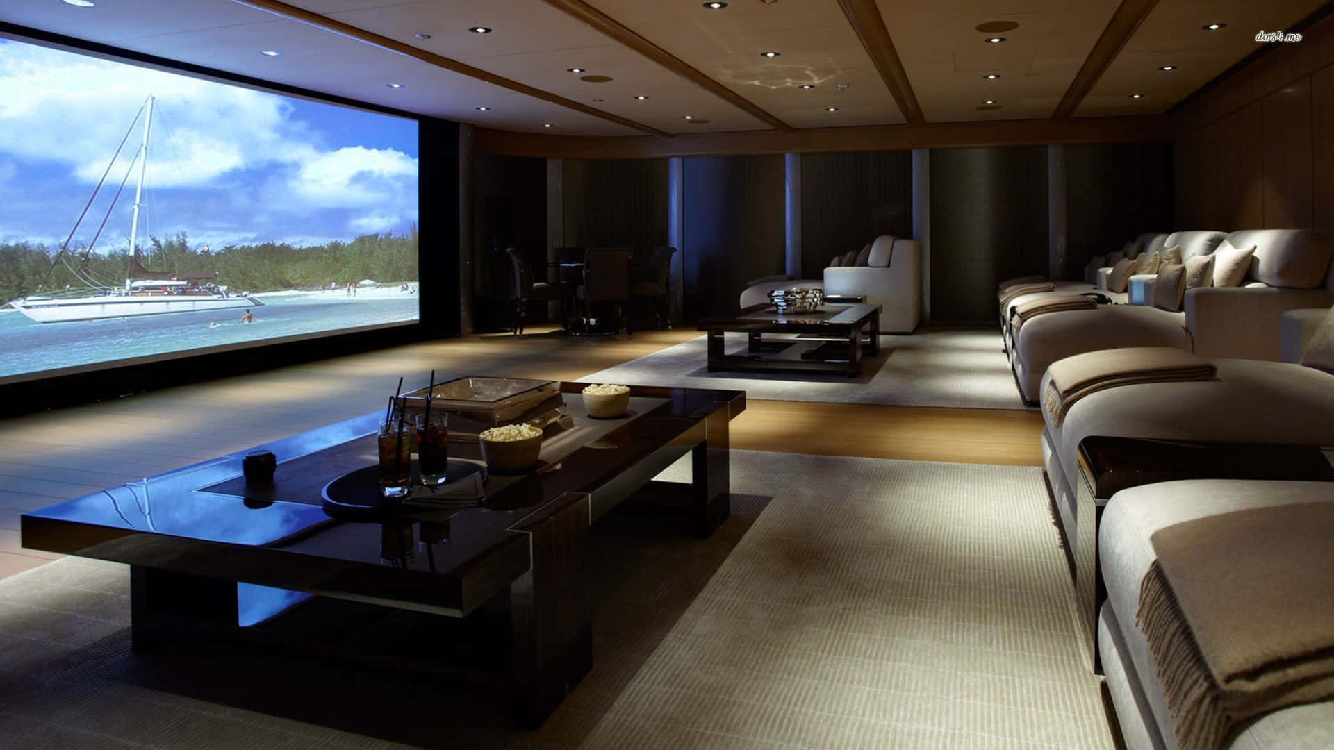 Entertain your family and friends with a luxurious home cinema setup. Wallpaper