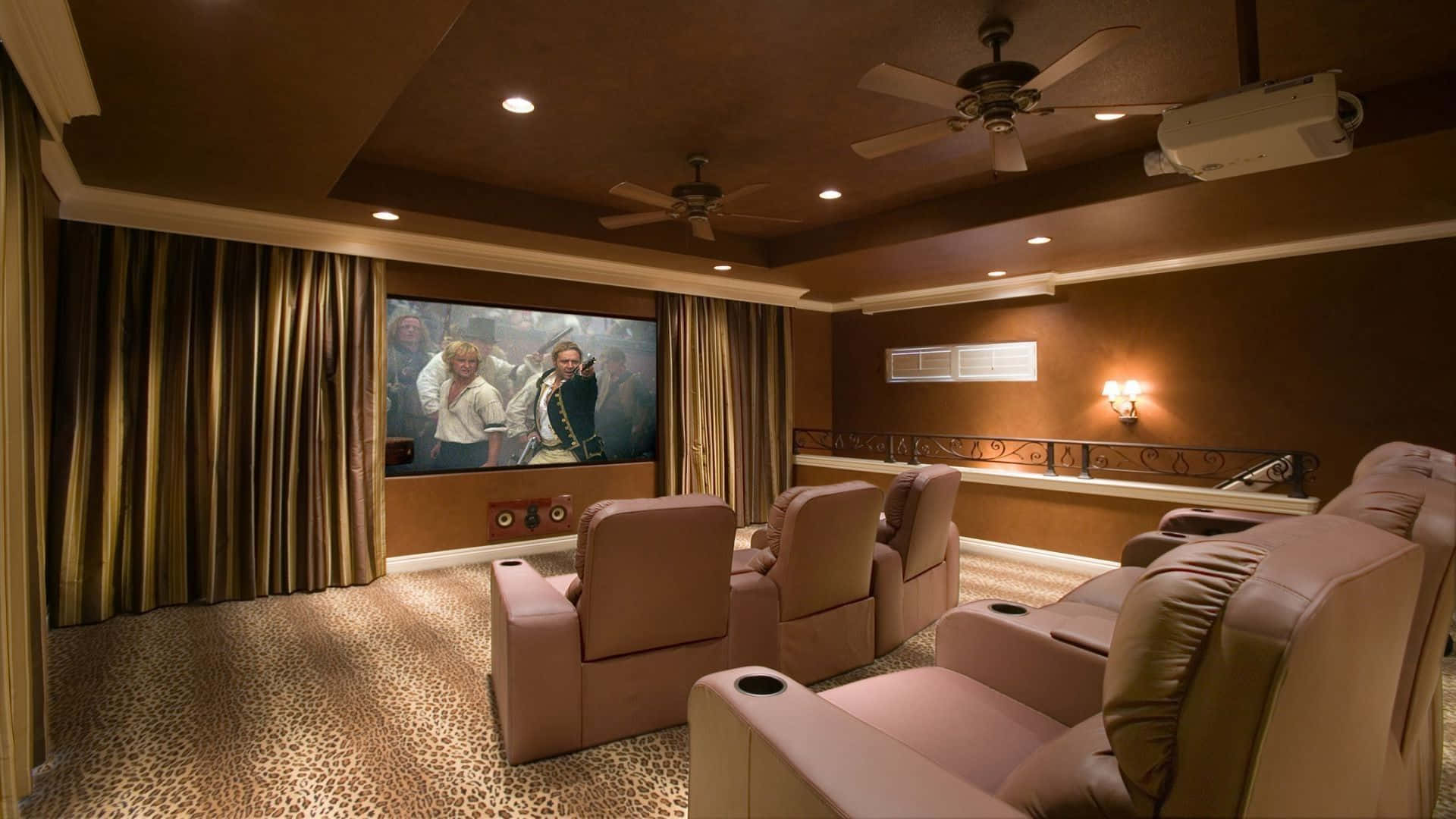 Upgrade your home viewing experience with a personalized Home Cinema Wallpaper