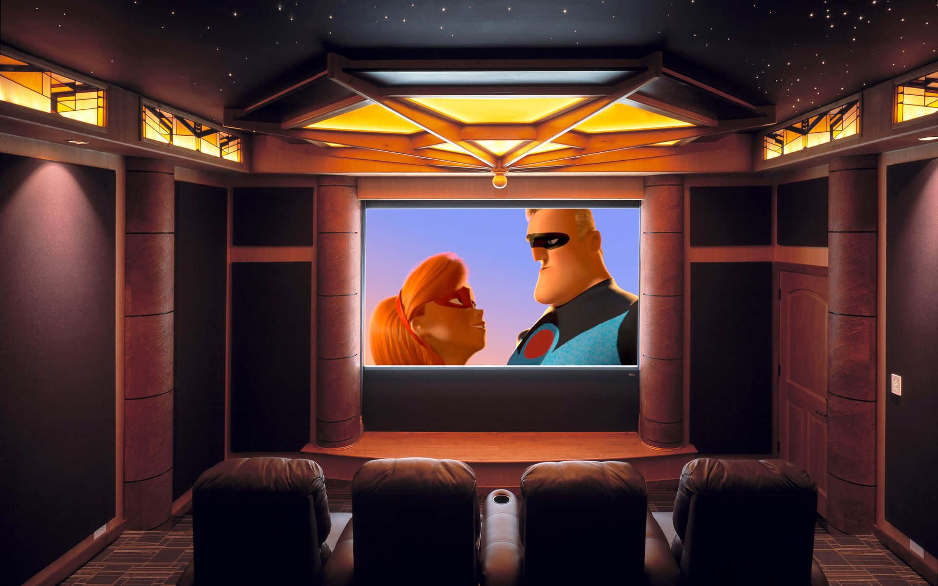 Enjoy the ultimate immersive home cinema experience Wallpaper