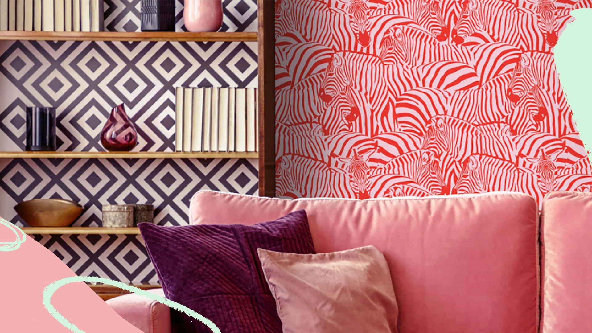 Put a modern spin on your home decor with this eye-catching abstract wall art Wallpaper