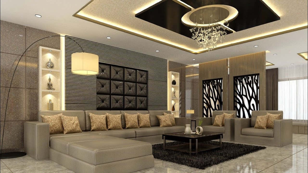 Home Interior Geometric Aesthetic Living Room Pictures