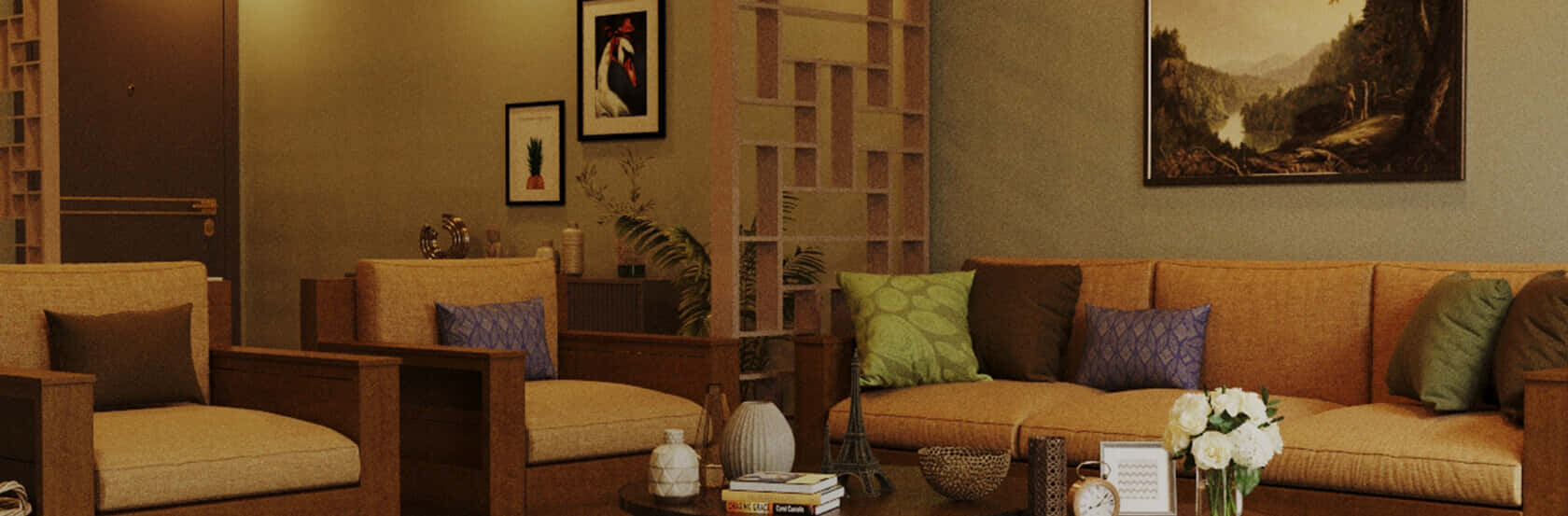 Home Interior Romantic Rustic Living Room Picture