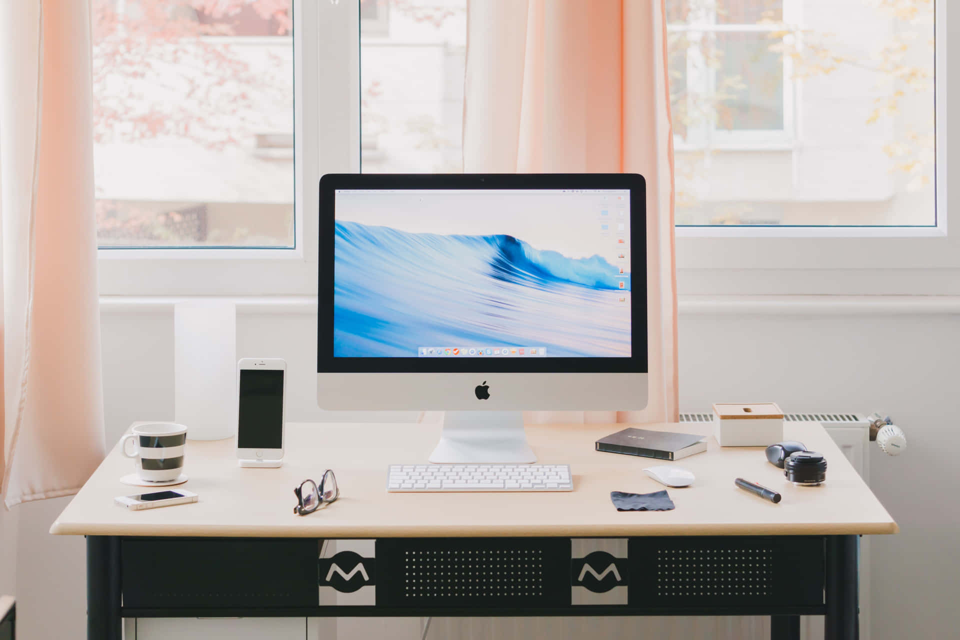 Download Minimalist Home Office With Imac Desktop Wallpaper 