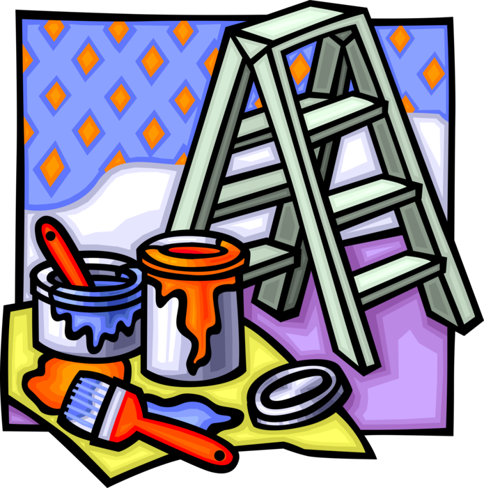 Home Renovation Painting Supplies PNG