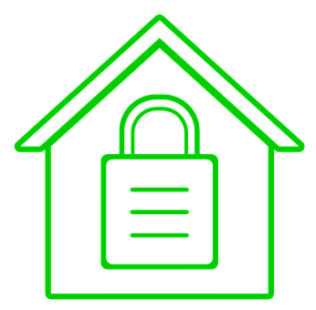 Home Security Icon Green PNG