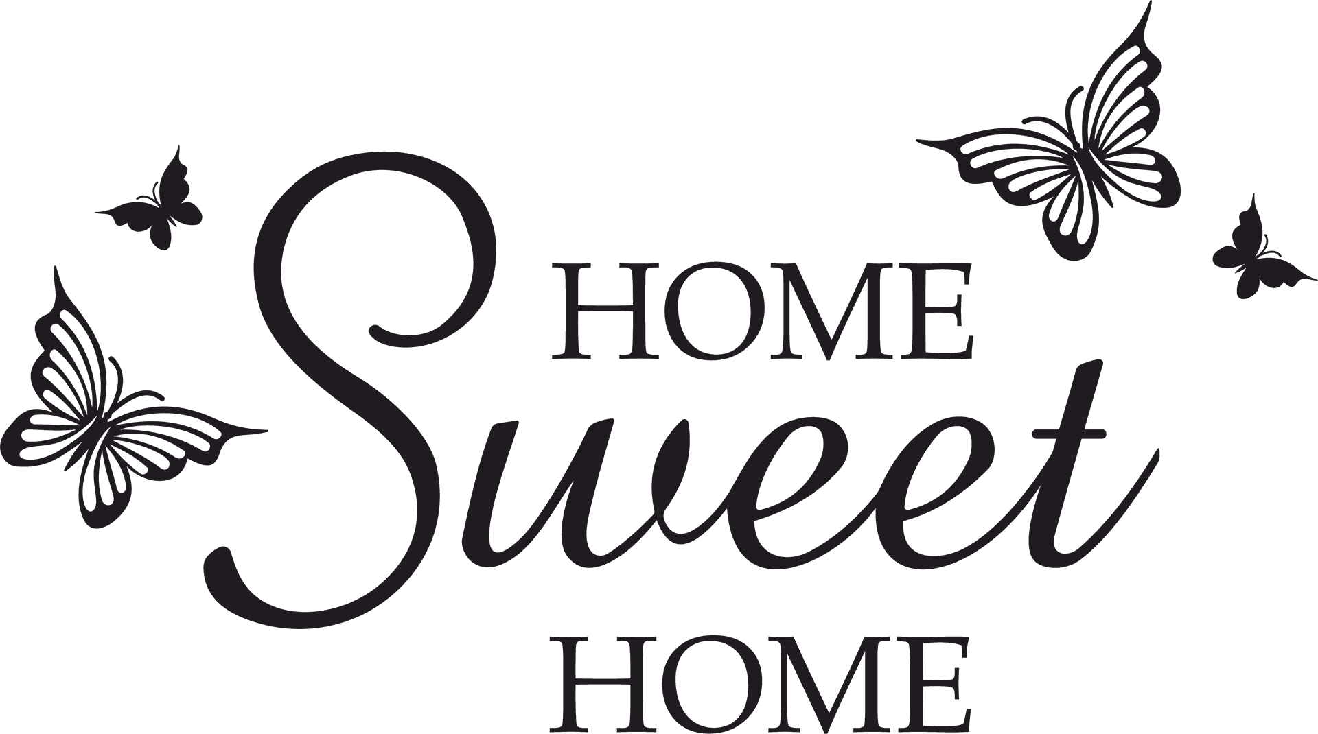 Home Sweet Home Butterfly Graphic PNG