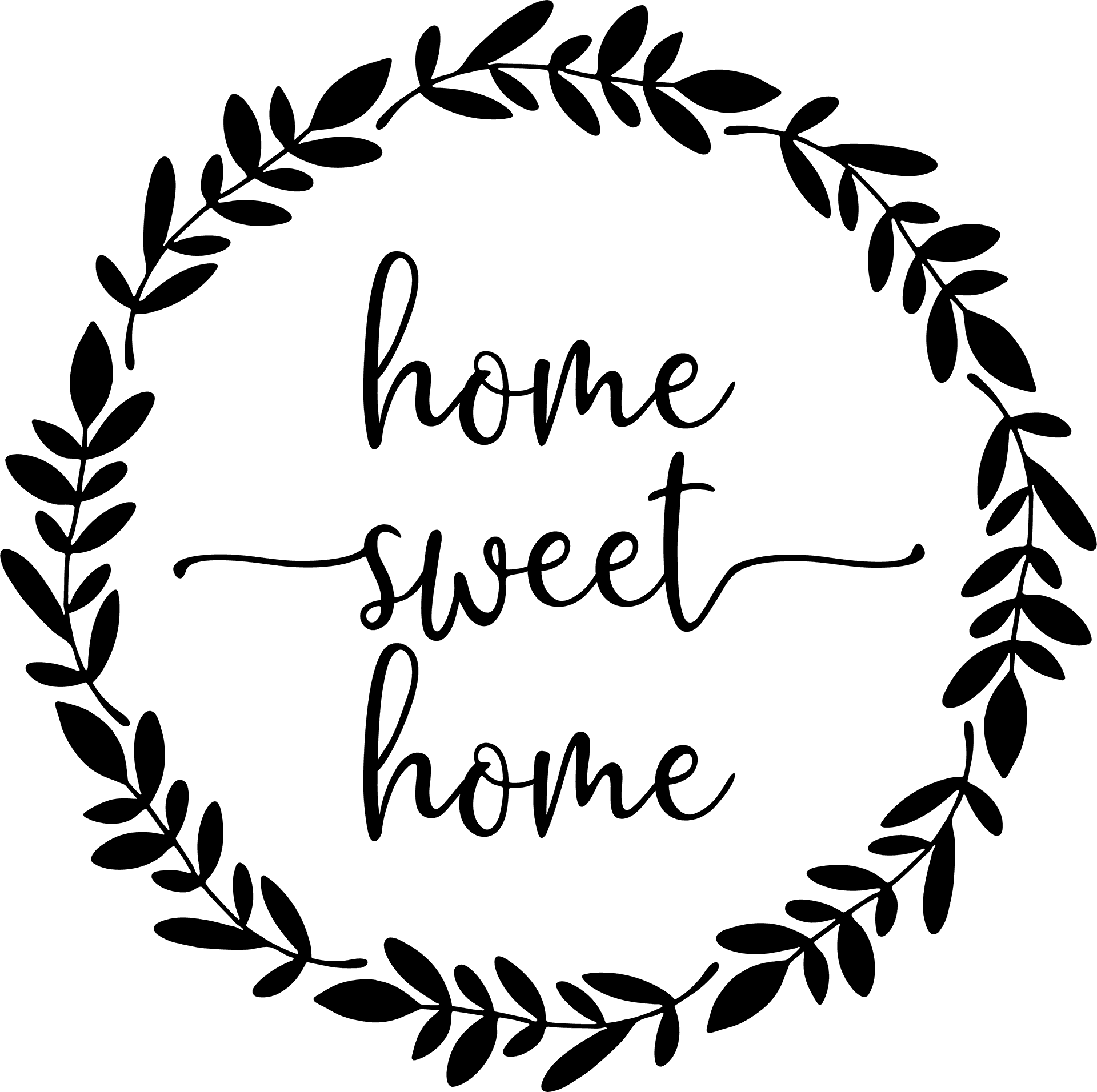 Home Sweet Home Calligraphy PNG