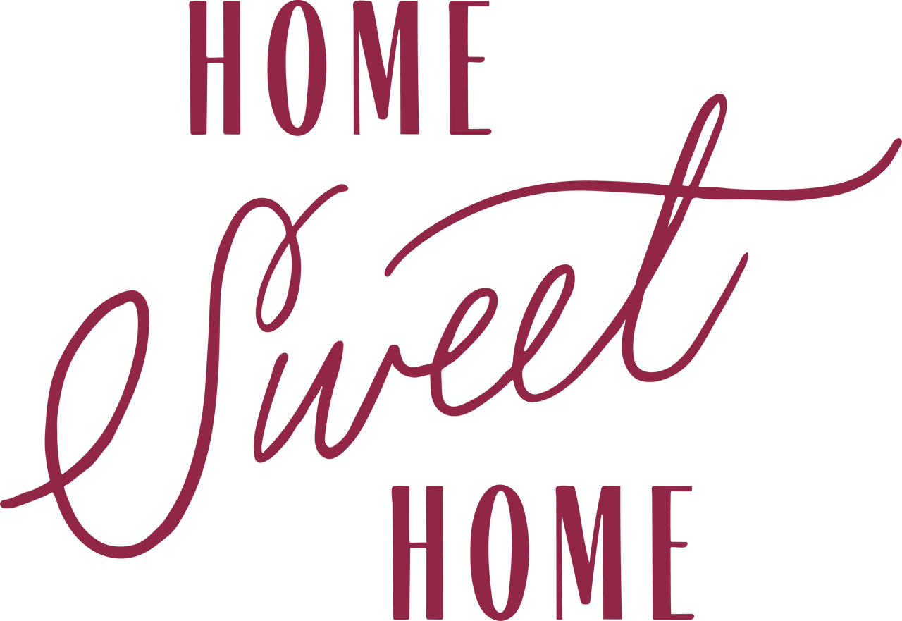 Home Sweet Home Calligraphy PNG
