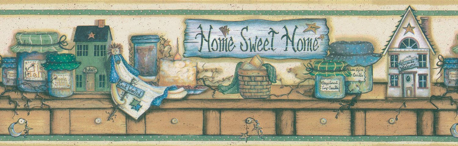 Home Sweet Home Cartoon Art Wallpaper