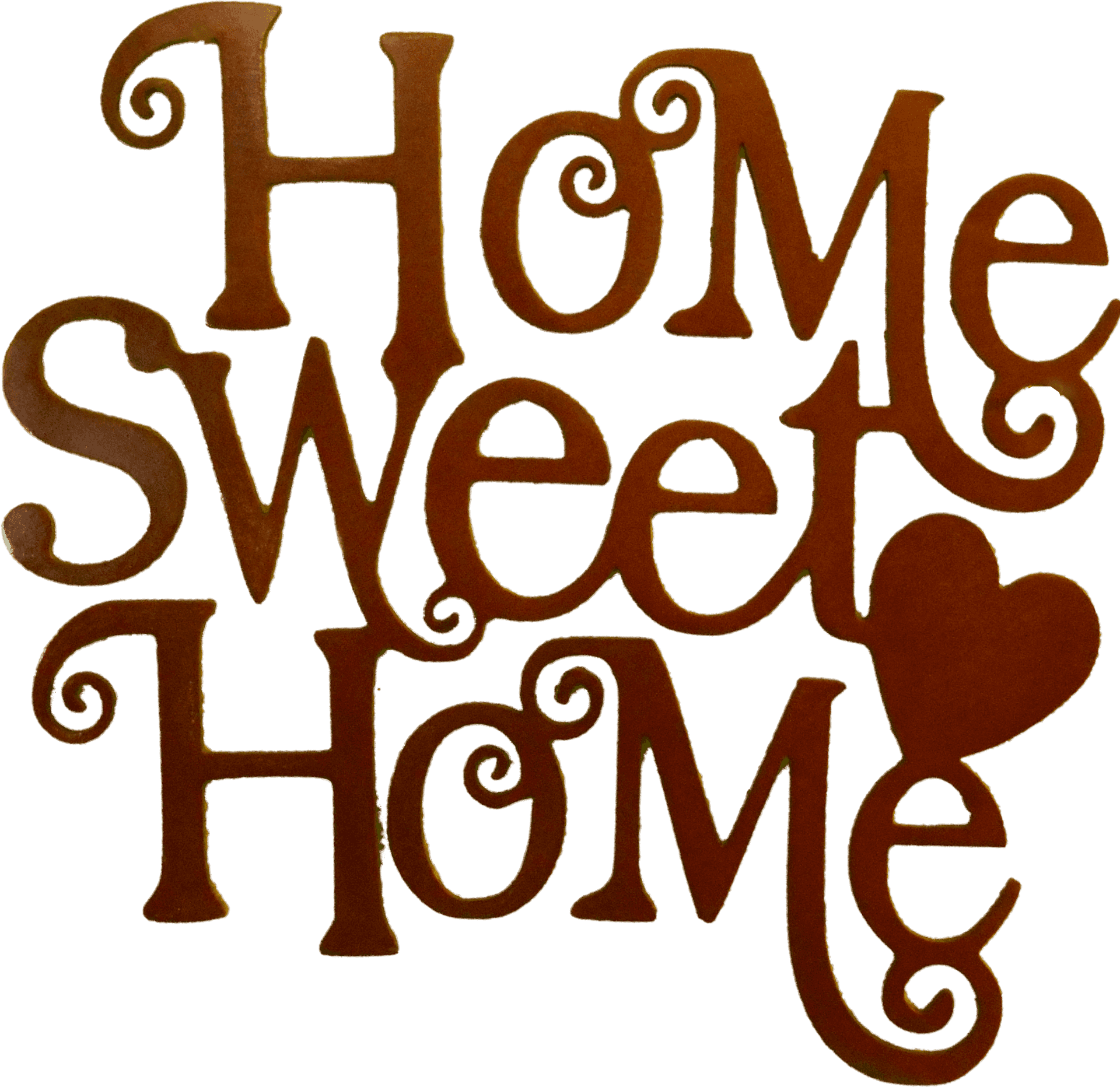 Home Sweet Home Chocolate Design PNG