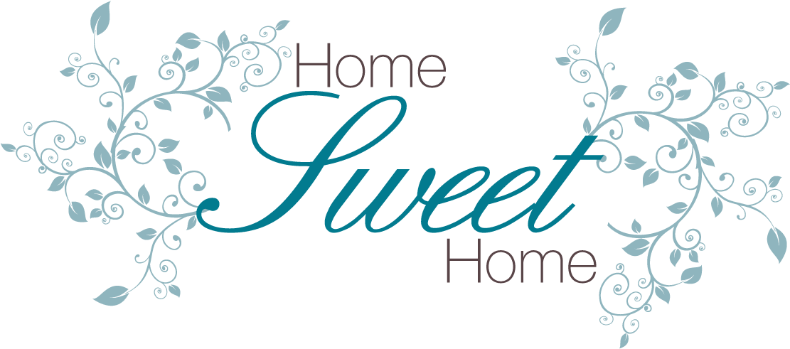 Home Sweet Home Floral Design PNG