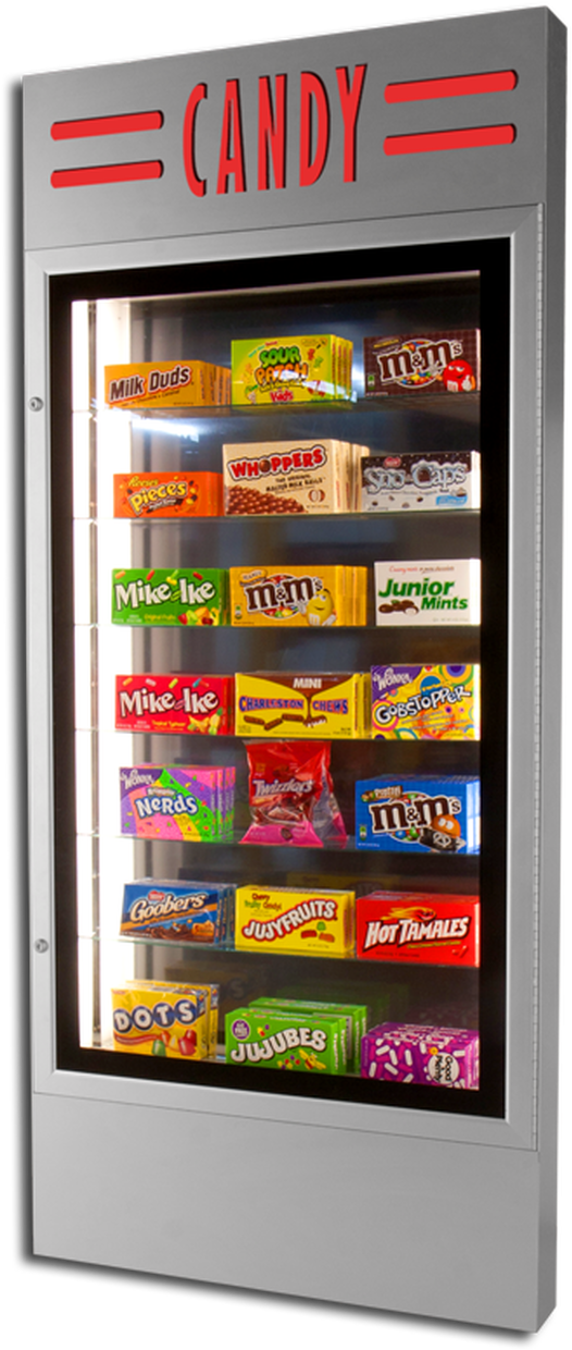 Home Theater Candy Display Cabinet PNG