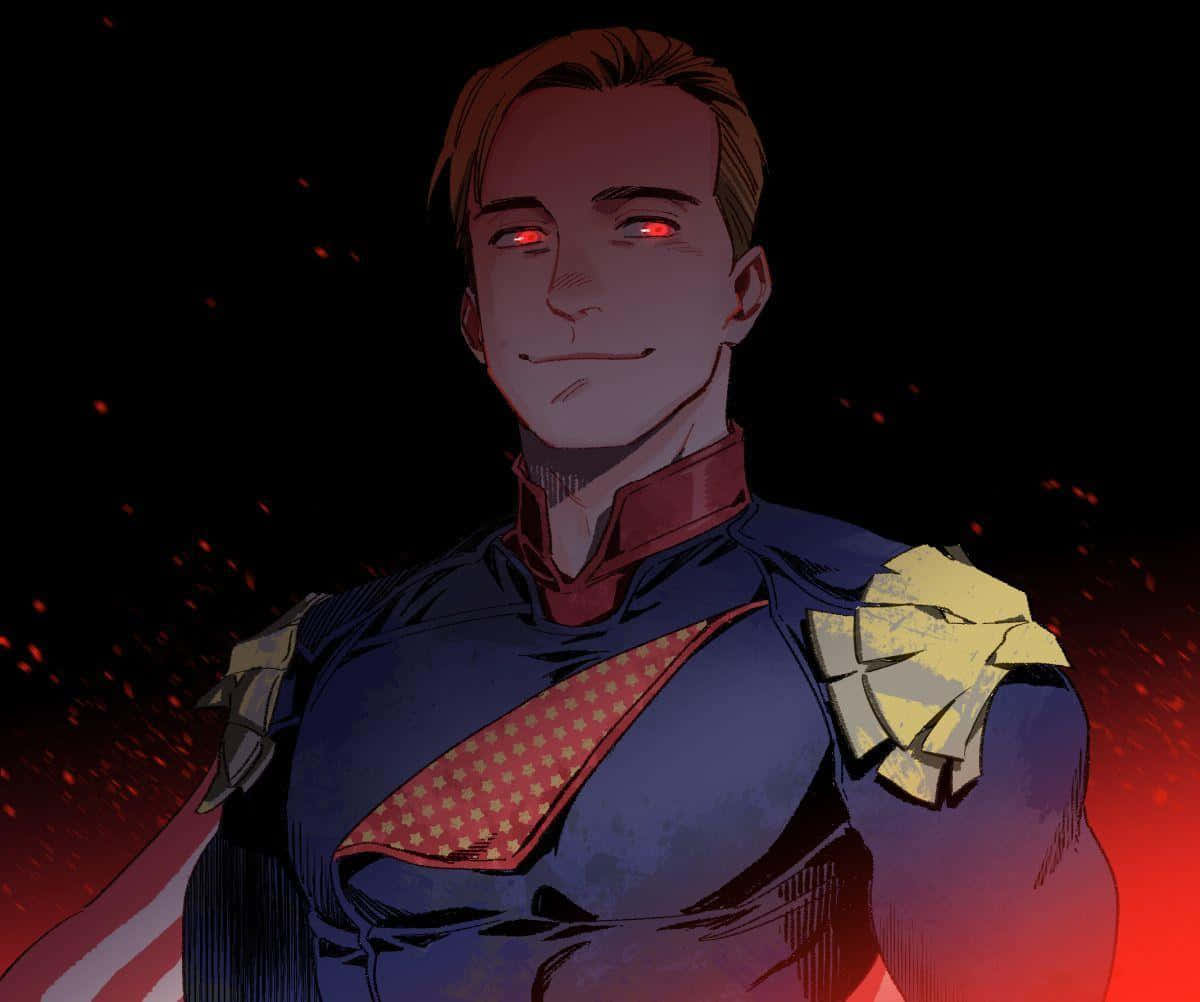 Homelander Smirk Red Eyes Wallpaper