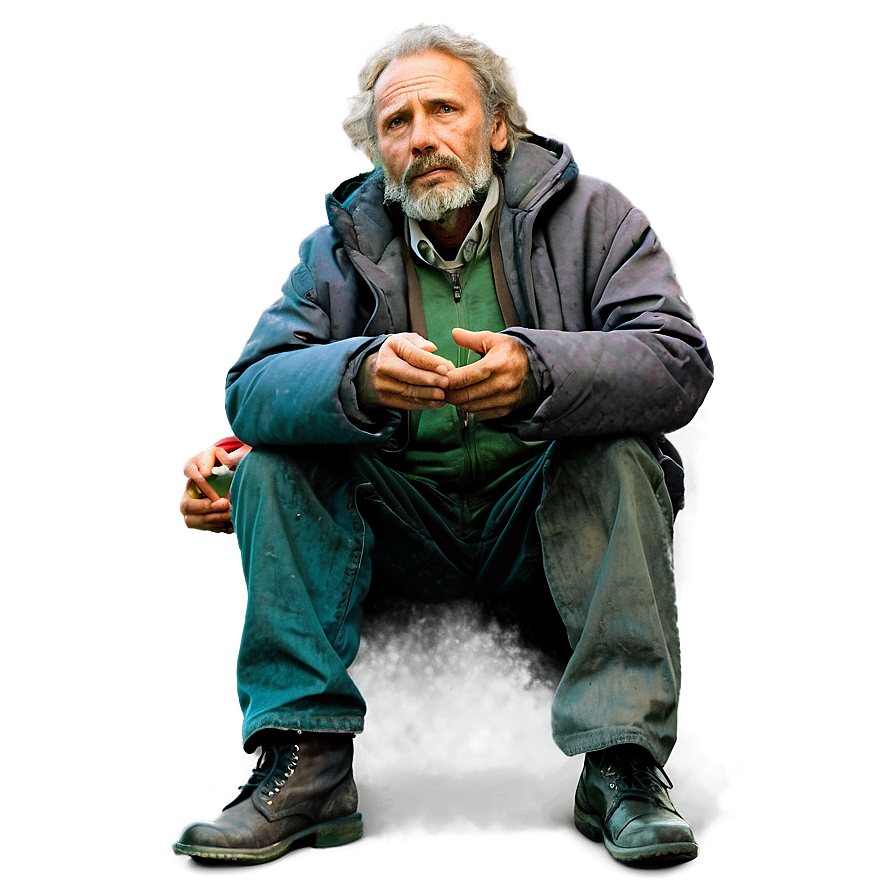 Homeless Man And Child Png Jmr1 PNG