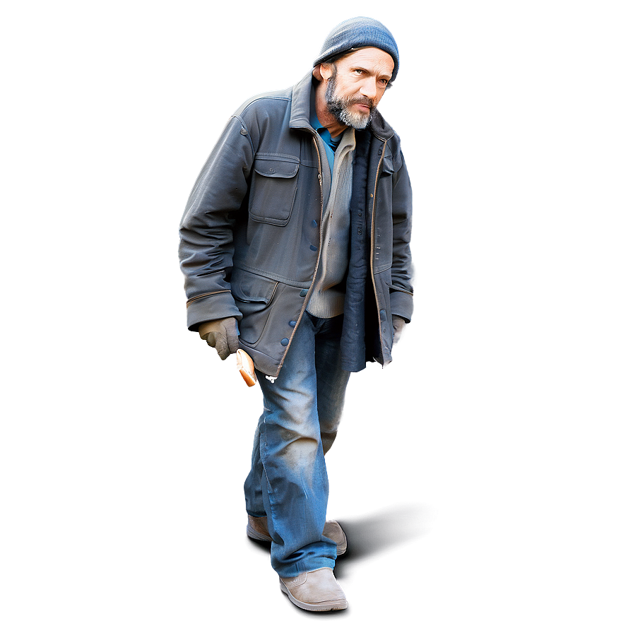 Homeless Man Vector Png Kjn62 PNG