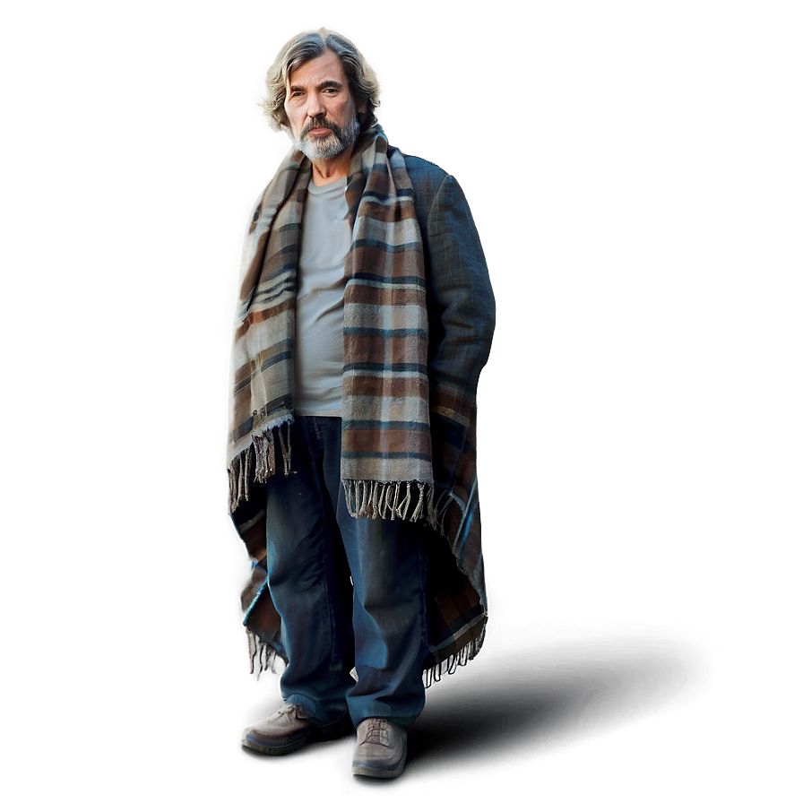 Homeless Man With Blanket Png Vgh80 PNG