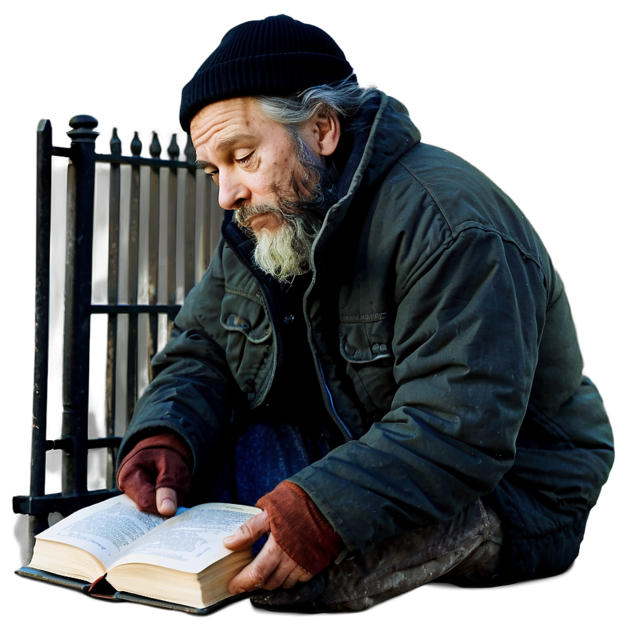 Homeless Man With Book Png 49 PNG