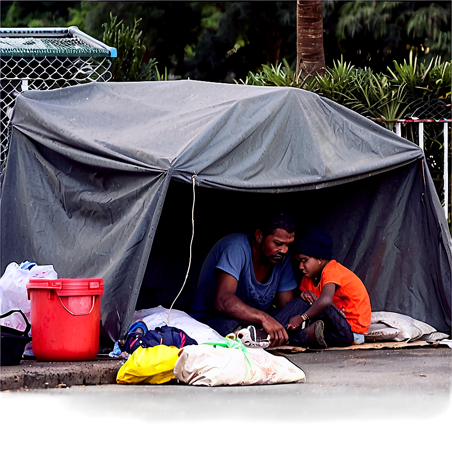 Homeless People Sheltering Png Gva PNG