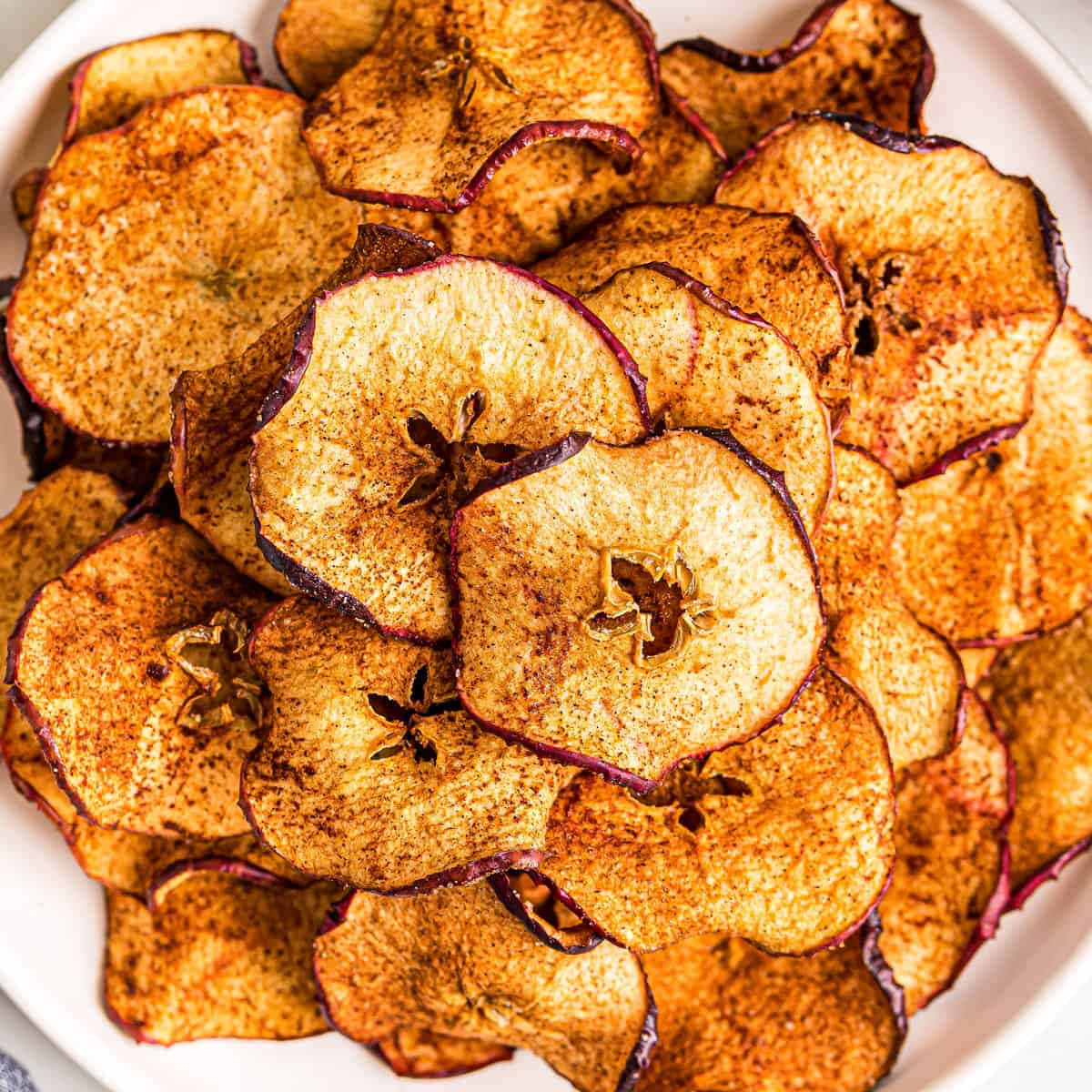 Zelfgemaakte Kaneel Appelchips Achtergrond