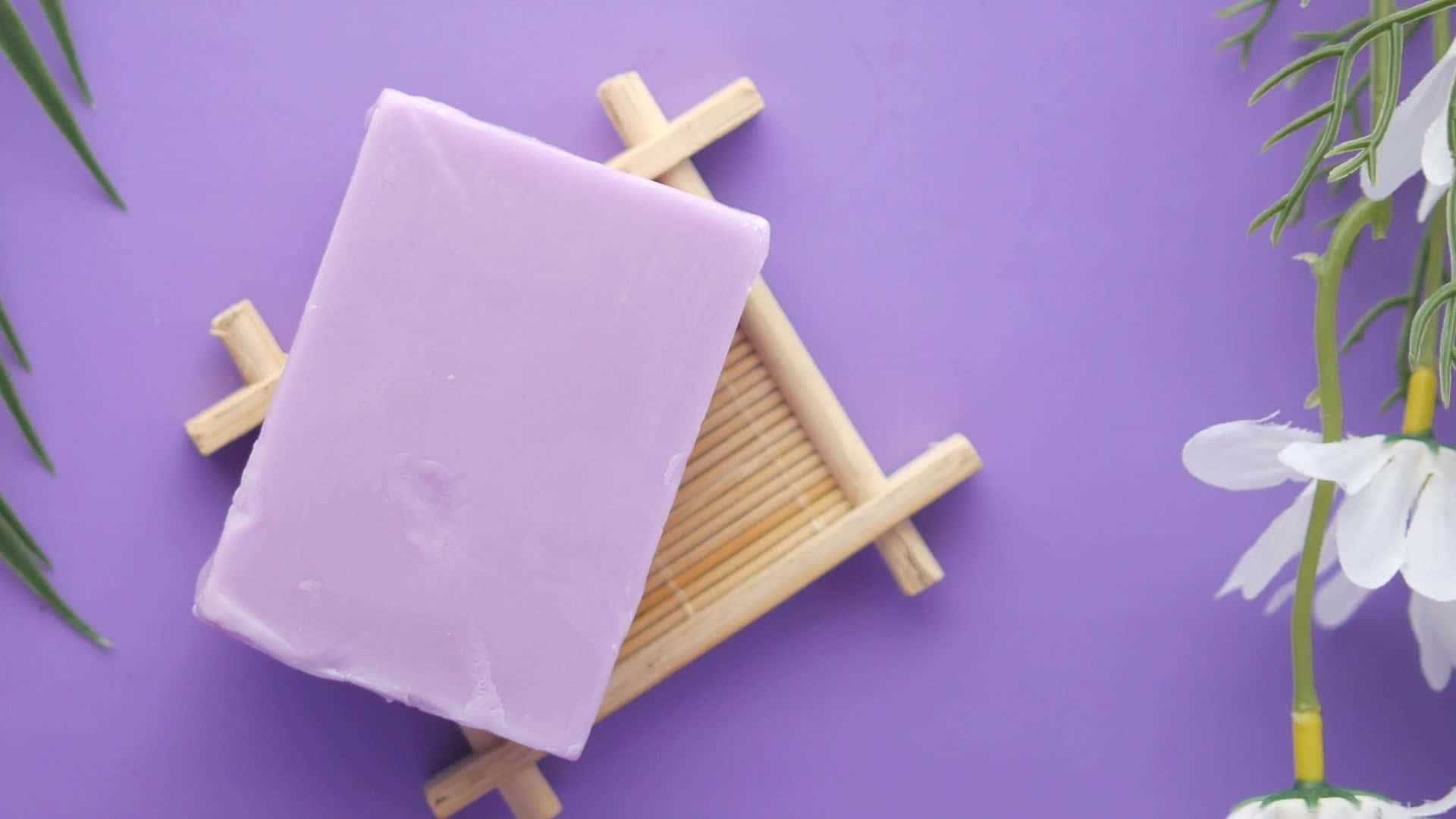 Homemade Natural Lavender Soap Wallpaper