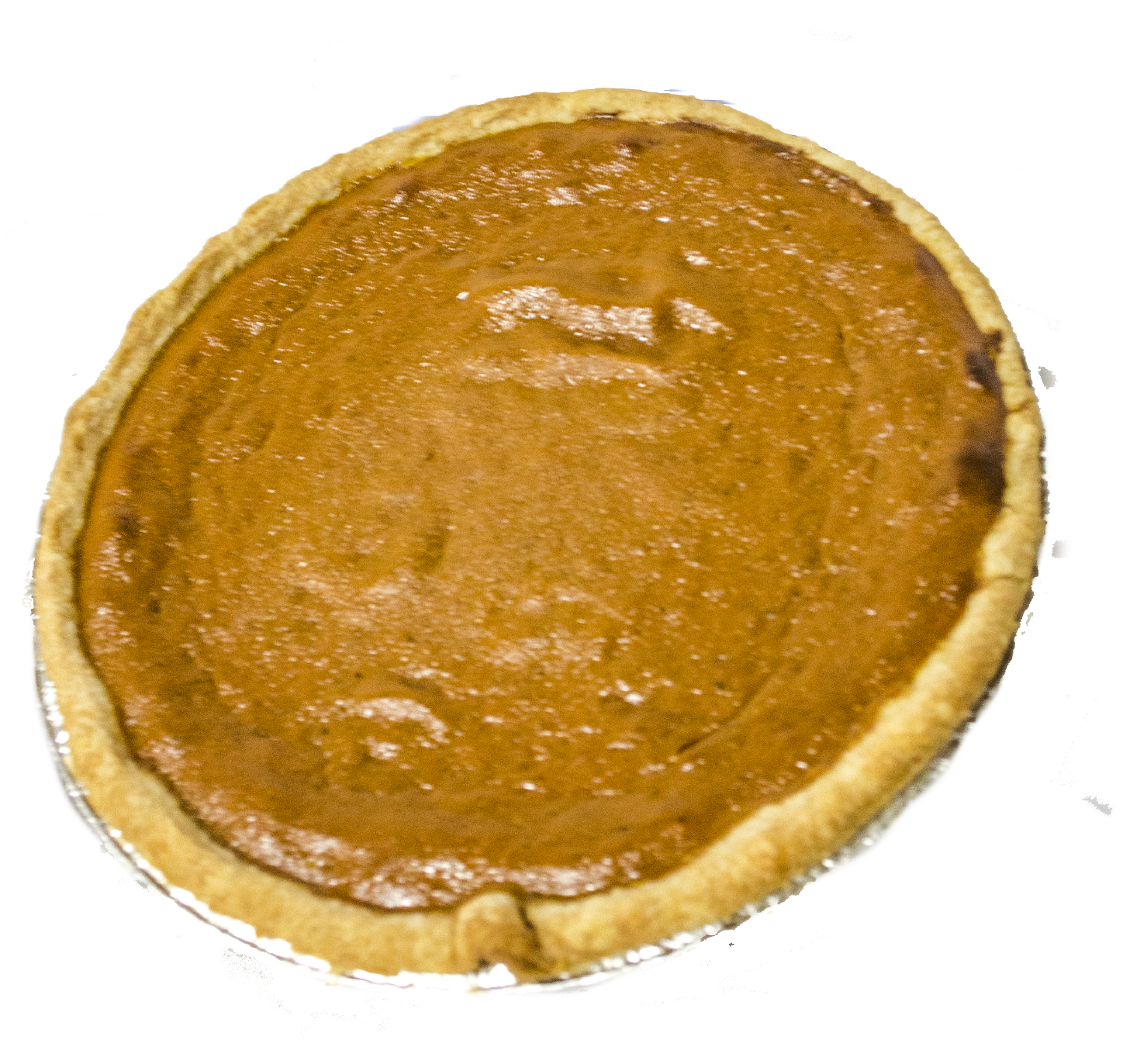 Homemade Pumpkin Pie Top View PNG