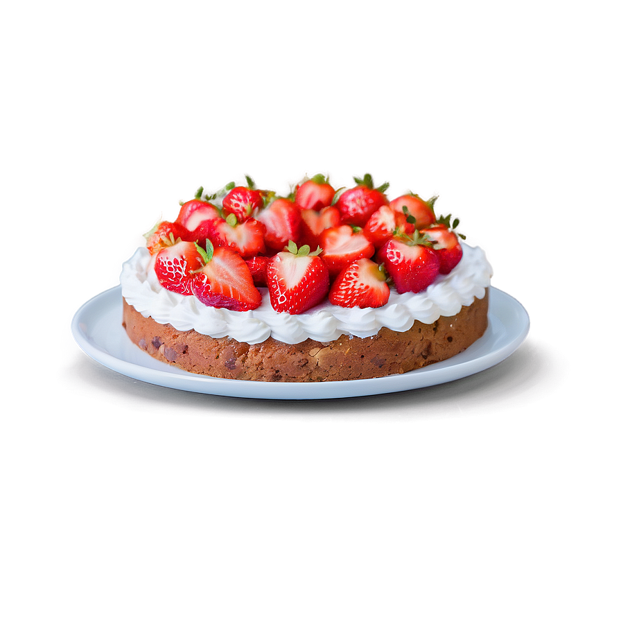 Homemade Strawberry Cake Png 06212024 PNG