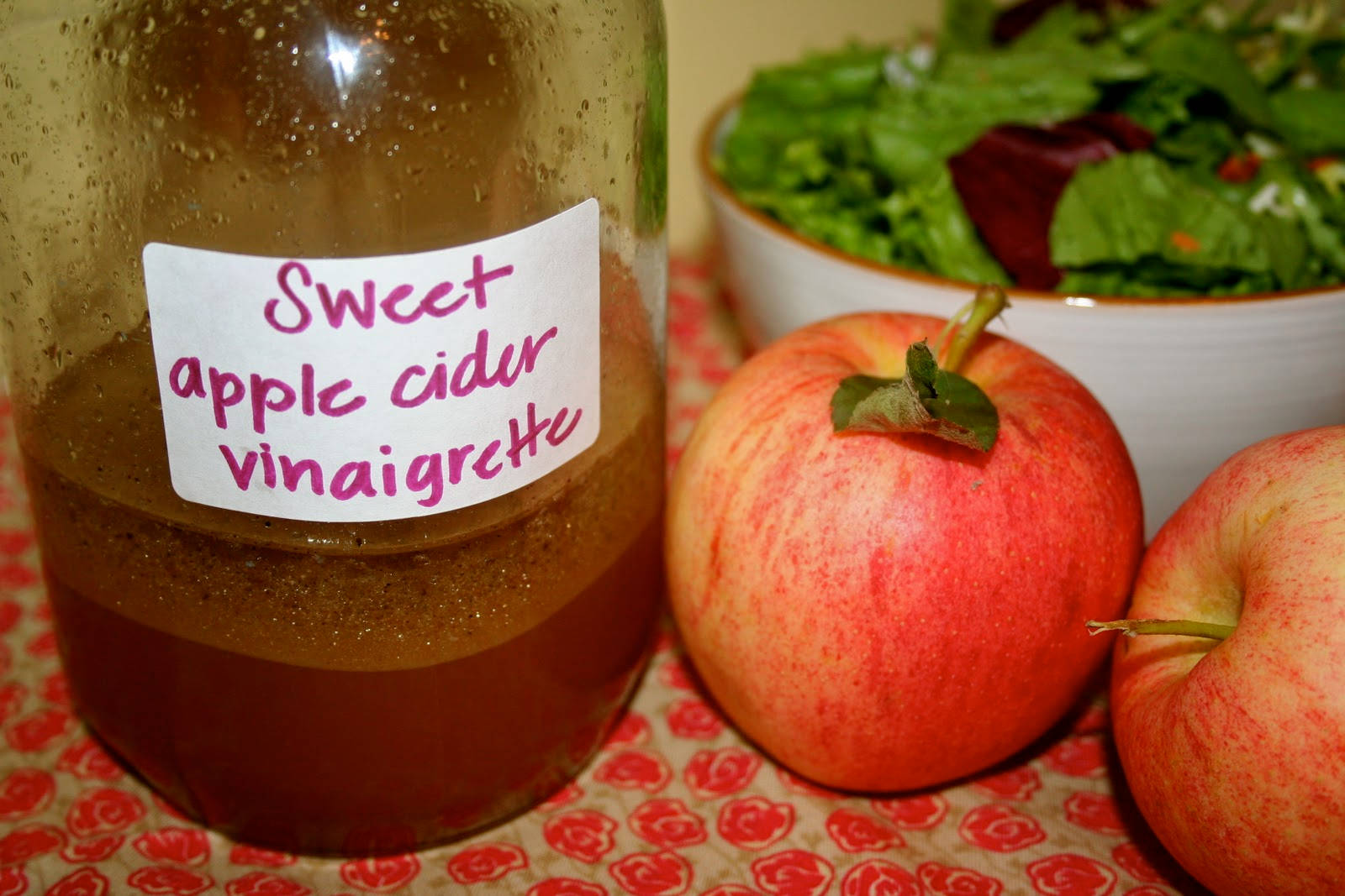 Homemade Sweet Apple Cider Vinegar Background