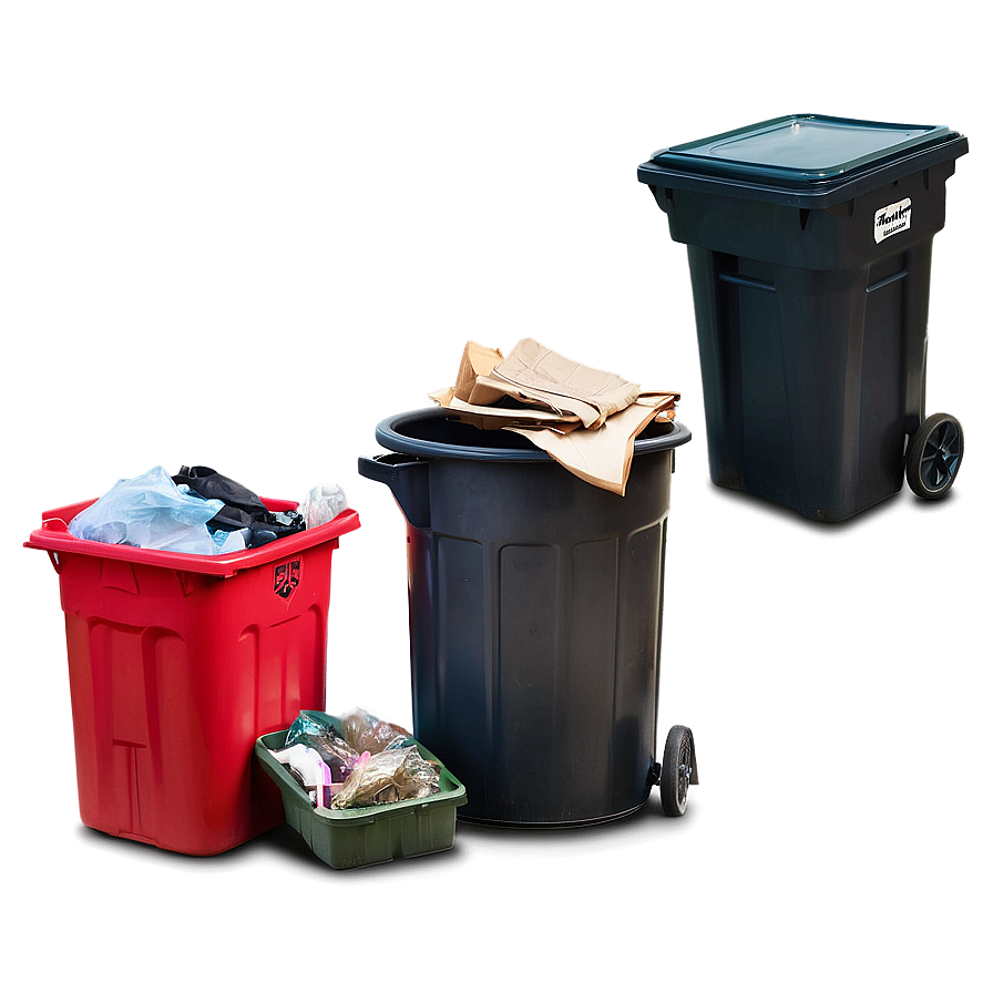 Homemade Trash Bin Composition Png 05252024 PNG