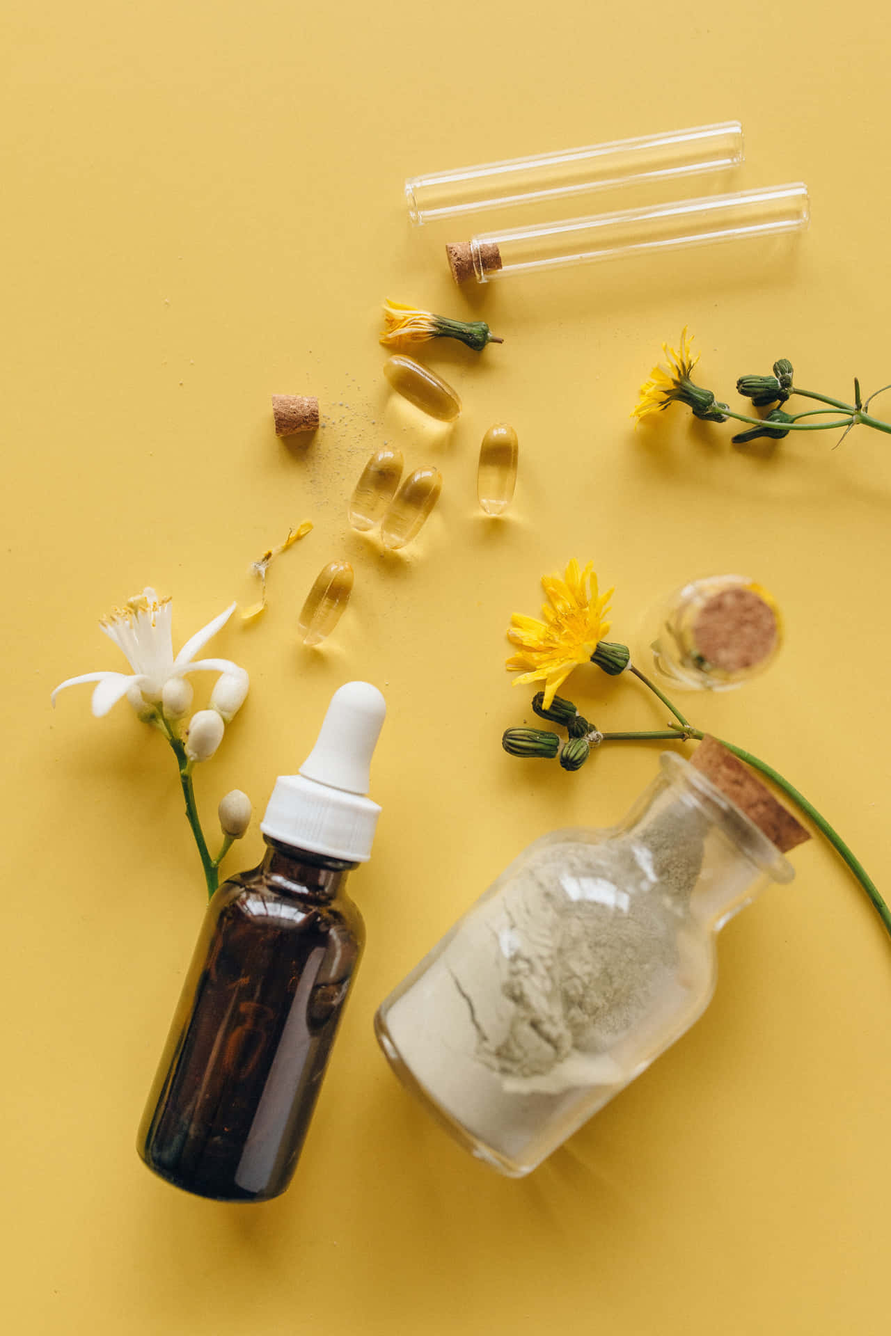 Homeopathic Neroli Oil And Dandelion Wallpaper